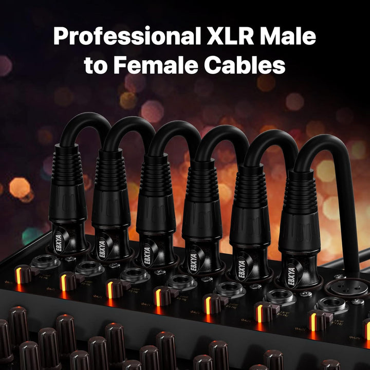EBXYA XLR Kabel Mikrofonkabel 20M 2Pack 3-Pin symmetrisch XLR Stecker auf Buchse Kabel Mikrofonkabel