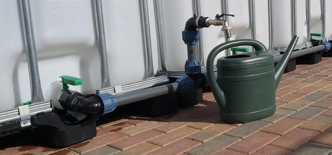 IBC Verbindungsset für 2-6 Wassertanks 40 mm mit extra grossen Schwanenhals Auslauf (3), 3