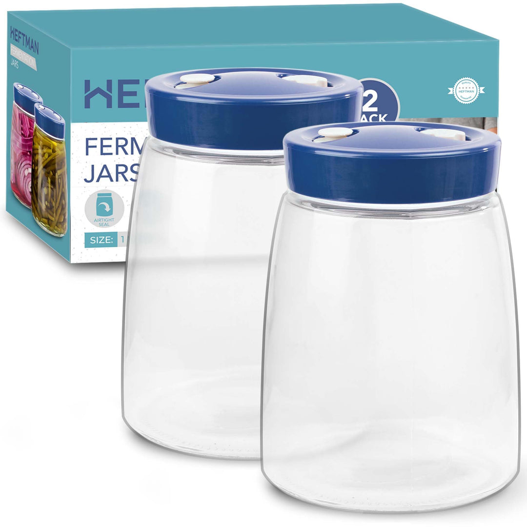 Gärglas mit 1-Wege-Luftablassöffnung – 1,4 Liter, 2er-Pack – ideal für die sichere Gärung für Kefir,