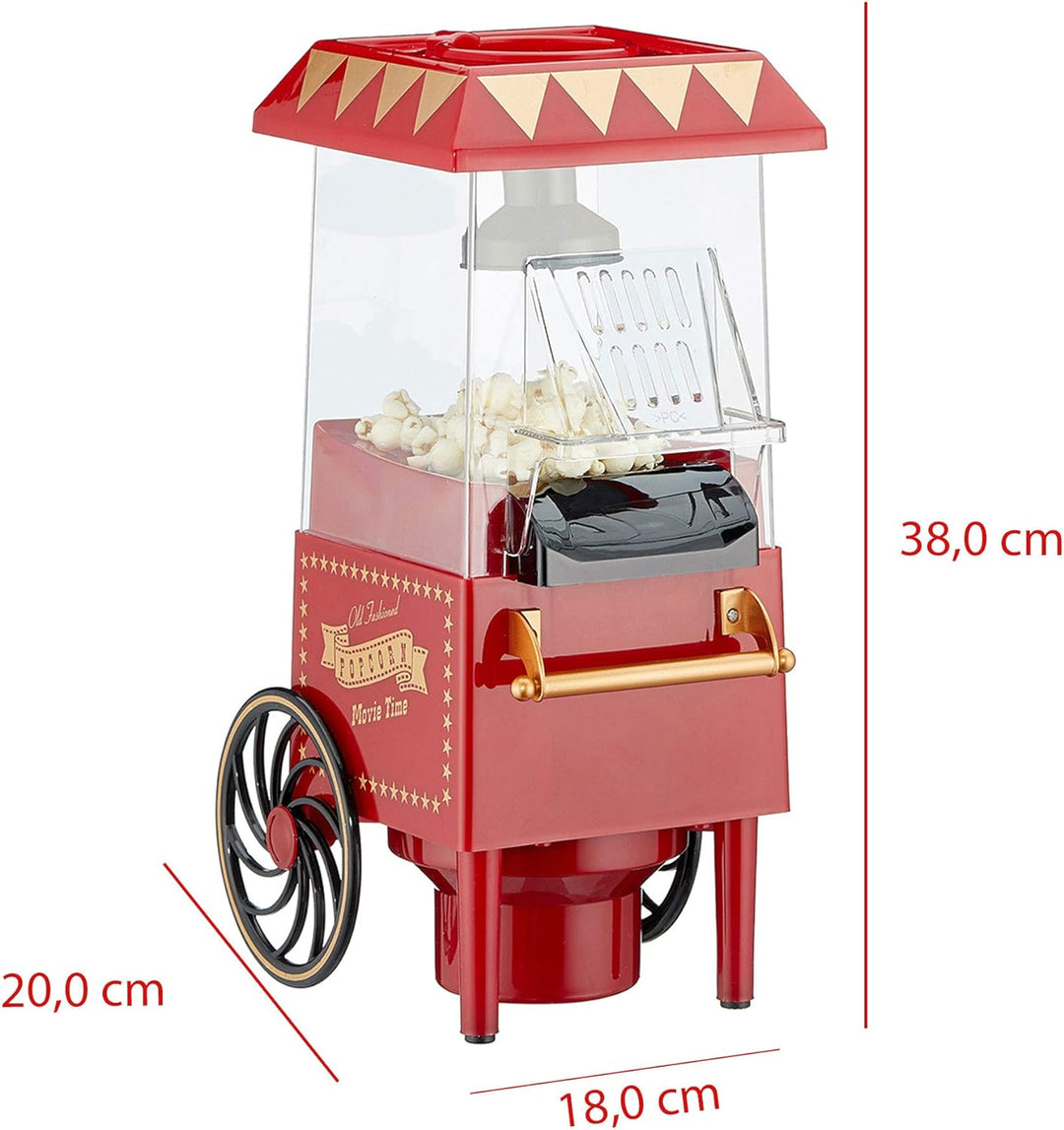 Retro Popcorn Maschine mit Heissluft fettreduziertes Popcorn Ölfrei Fettfrei Popcorn Automat