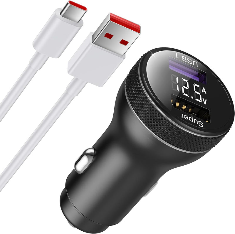 67W Zigarettenanzünder USB Ladegerät für Xiaomi Turbo Charge,USB Kfz Ladegerät Autoladegerät Dualpor