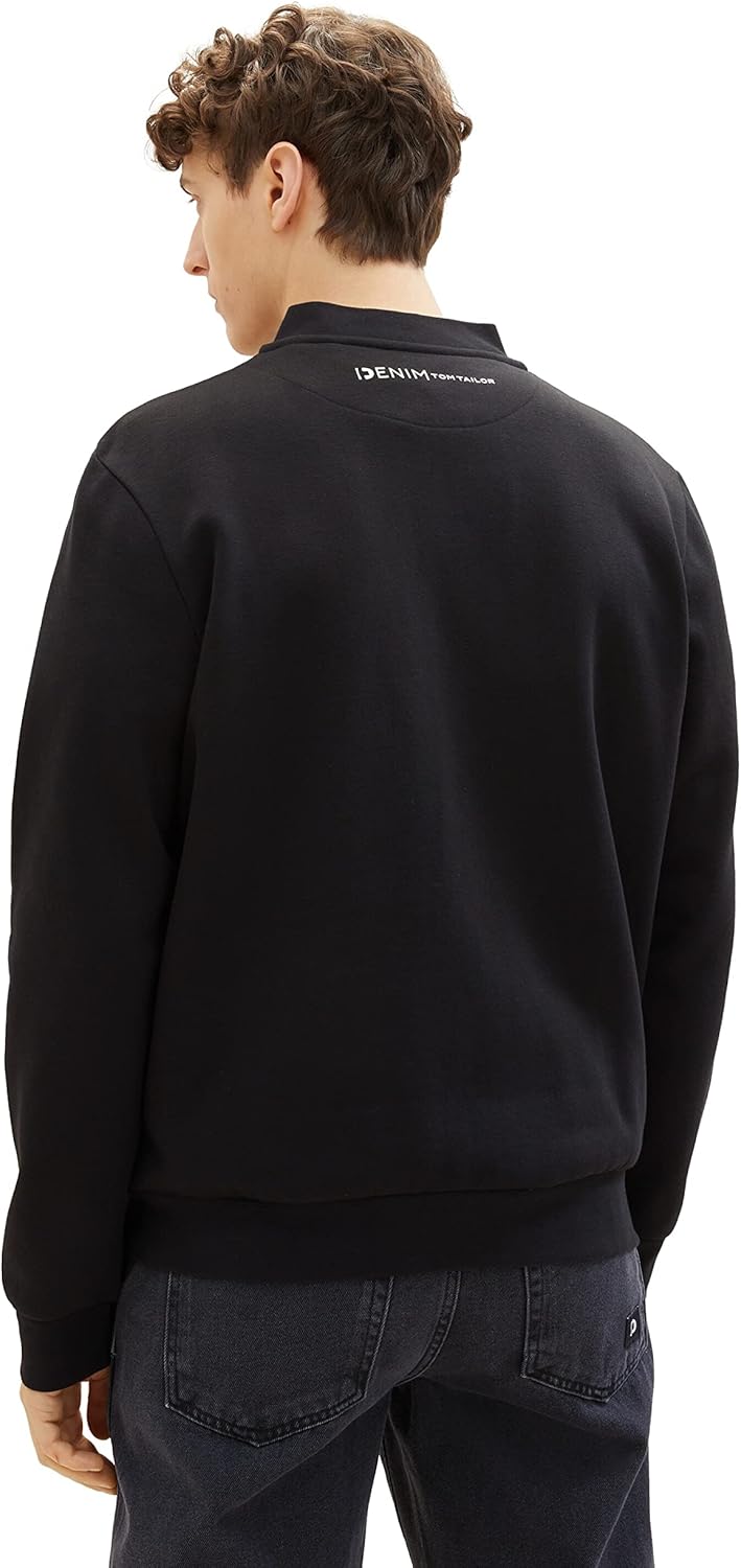 TOM TAILOR Denim Herren Sweatshirt Bomberjacke M 29999 - Black, M 29999 - Black