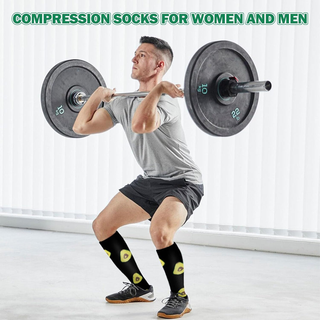 LEOSTEP Kompressionsstrümpfe für Männer und Frauen (6 Paar) – Kompressionssocken für Alltag, Reise,