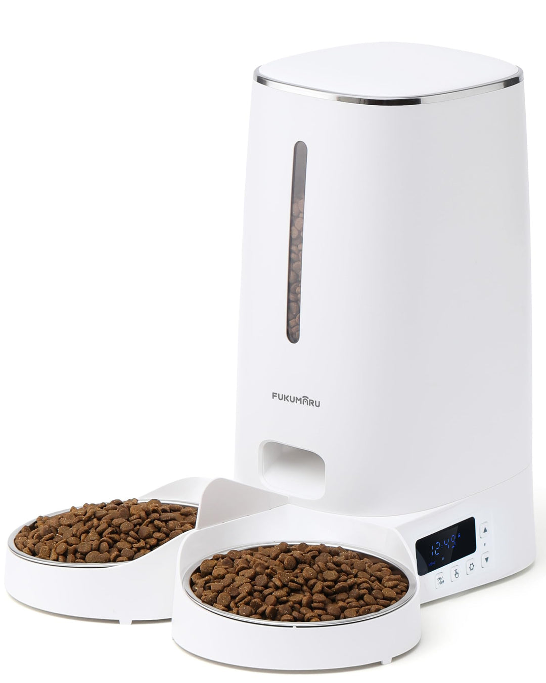 FUKUMARU Futterautomat Katze,Katzenfutter Automat mit Programmierbaren Timern, Automatische Futtersp
