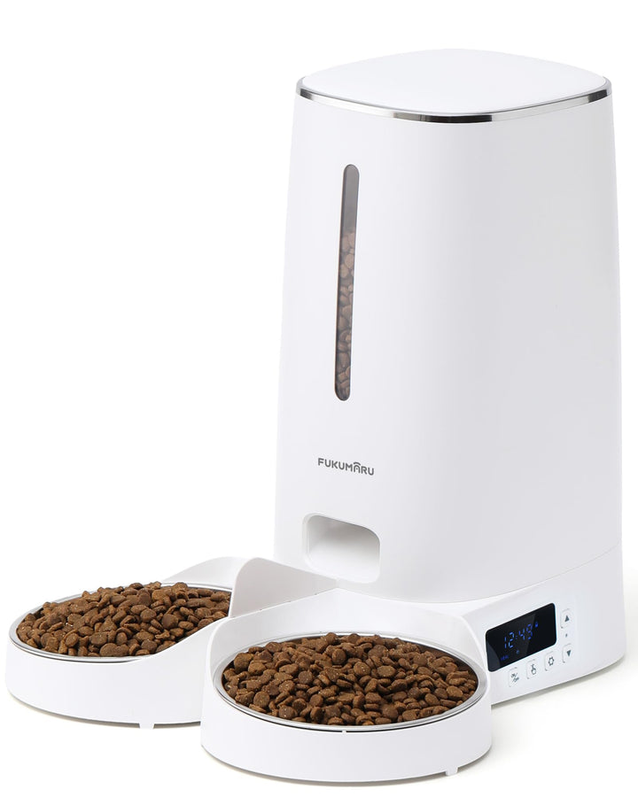 FUKUMARU Futterautomat Katze,Katzenfutter Automat mit Programmierbaren Timern, Automatische Futtersp