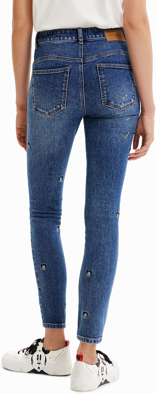 Desigual Damen Casual Pants 38 Blau, 38 Blau
