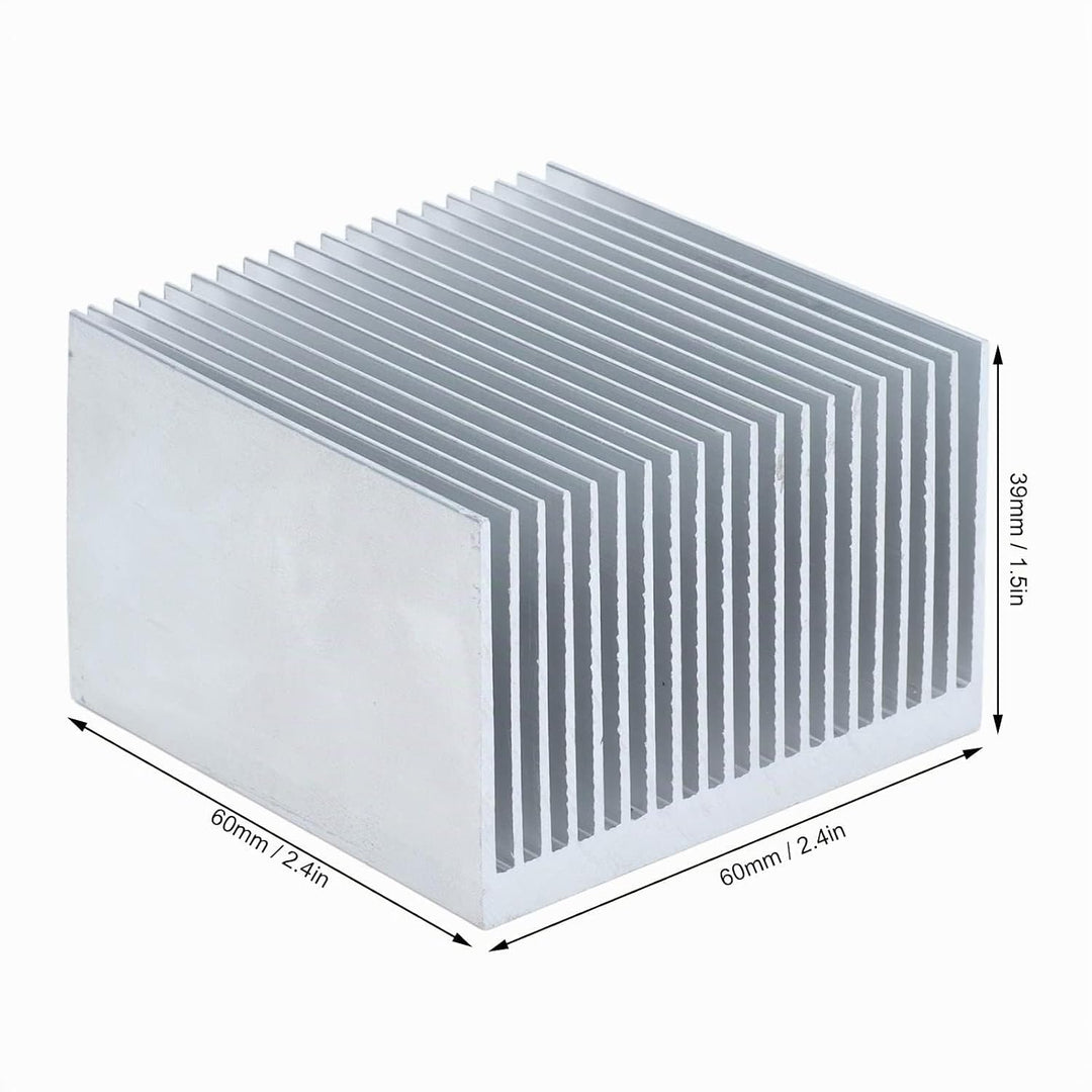 4 Stück Aluminium Kühlkörper 60x60x39mm, Kühlkörper Kit zum Kühlen von 3D Druckern und LED Lichtgerä