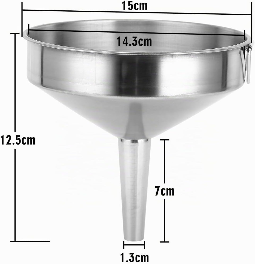Trichter Edelstahl Ø 15cm Grosser Verdickter Küchentrichter Edelstahltrichter Flaschentrichter für d