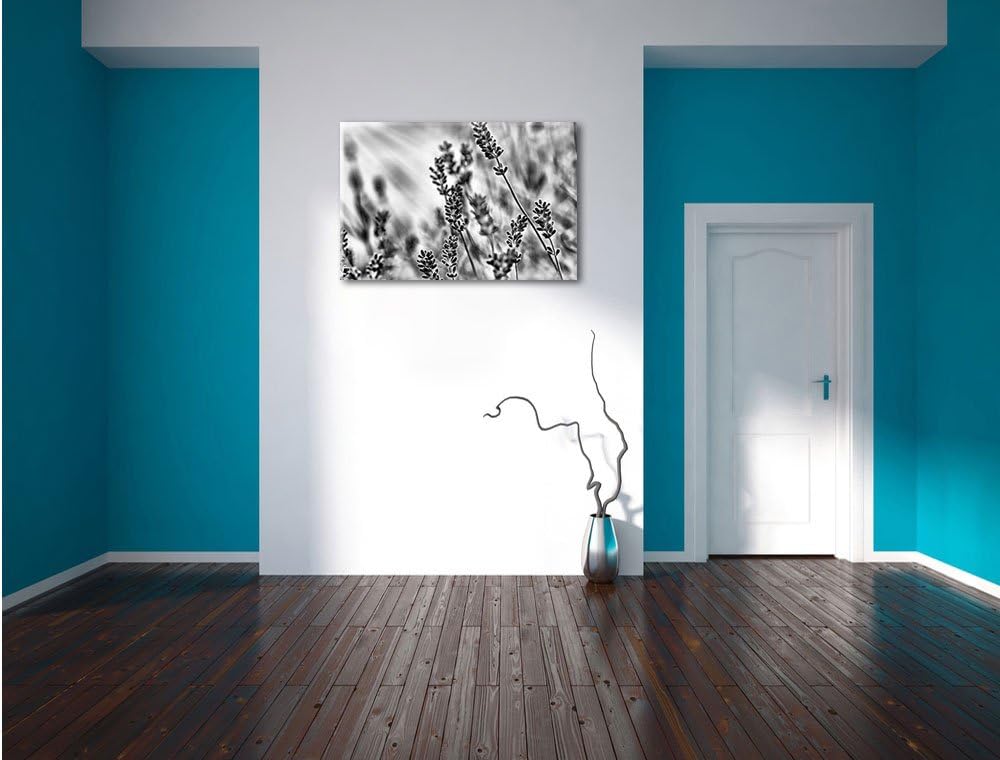 Pixxprint Eleganter Lavendel / 100x70cm Leinwandbild bespannt auf Holzrahmen/Wandbild Kunstdruck Dek