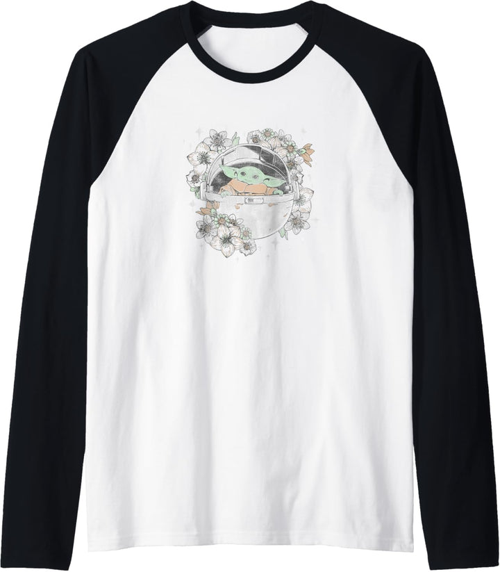 Star Wars The Mandalorian Floral Child Redux Raglan