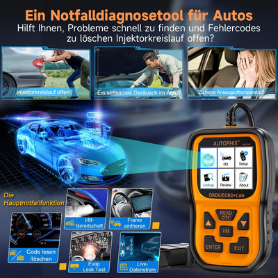 AUTOPHIX OM126P OBD2 Diagnosegerät Universal KFZ-Fehlercode-Lesegerät kfz diagnosegerät für alle Fah