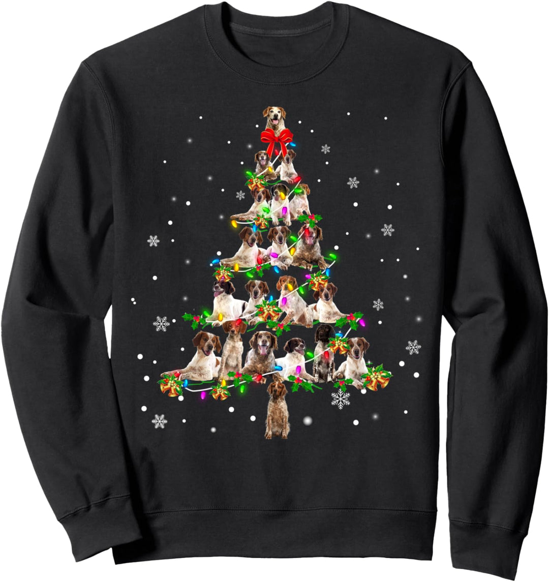 Brittany Spaniel Christmas Tree X-Mas Sweatshirt