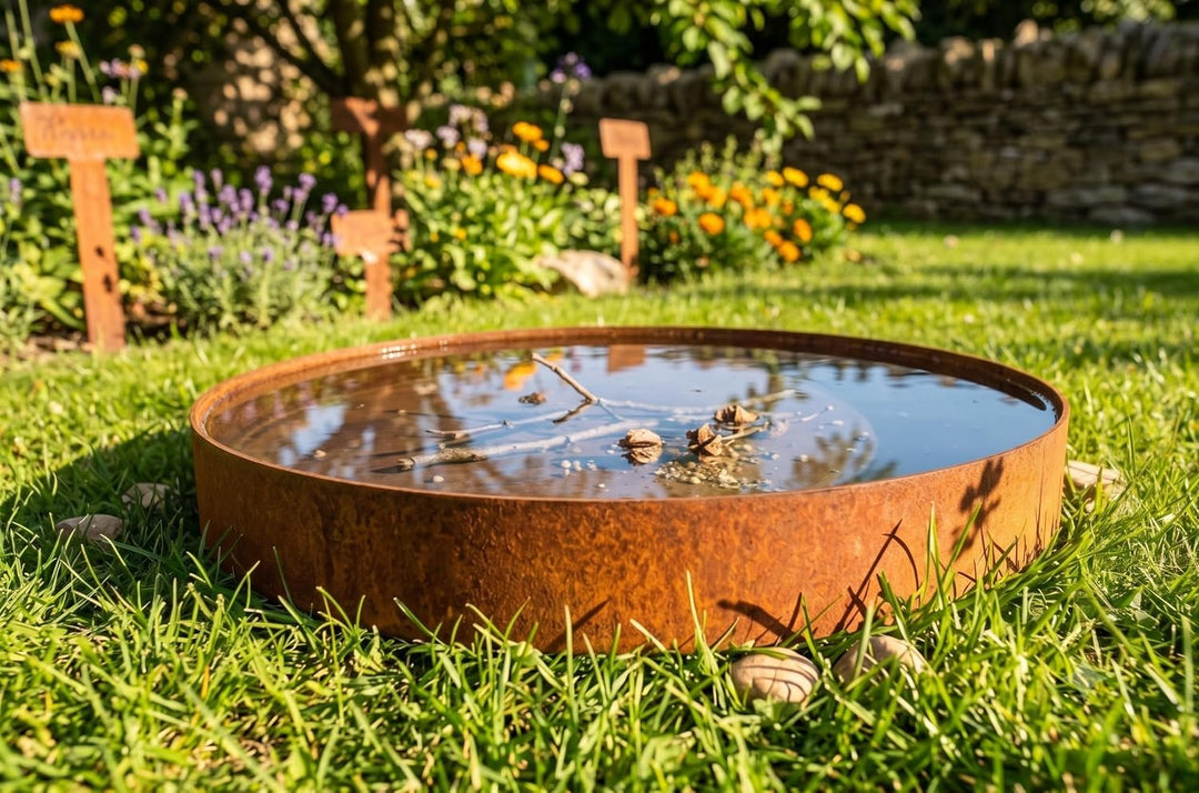 Wasserbecken / Wasserspiegel - Runde CORTEN Schale 50cm | Feuerschale Corten-Stahl 50, Corten-Stahl