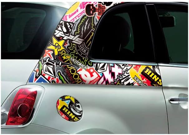 AUTO-STYLE Stickerbomb Folie - Graffiti design 2 - Rolle 60x200cm - Selbstklekend Racing, Racing