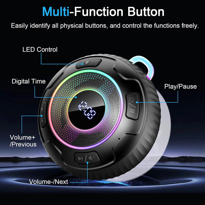 Bluetooth Lautsprecher, Musikbox Tragbarer Bluetooth Tiefem Bass, Kabelloser Klein Lautsprecher mit