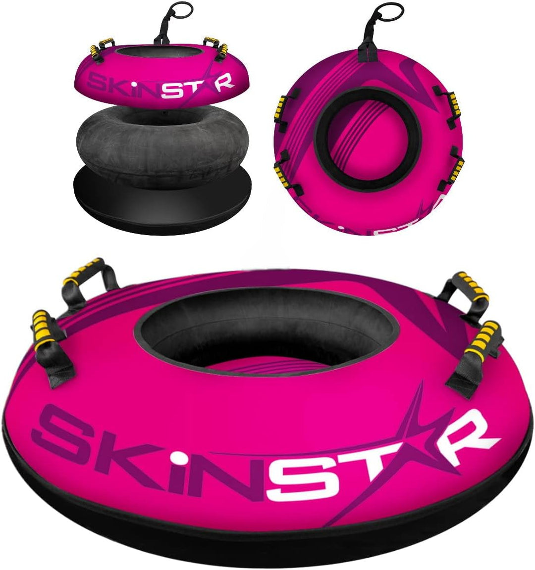 SkinStar Aufblasbare Schlitten Snow Tube Schlitten Bob Rodel Reifen Schneereifen Snowtube mit Griffe