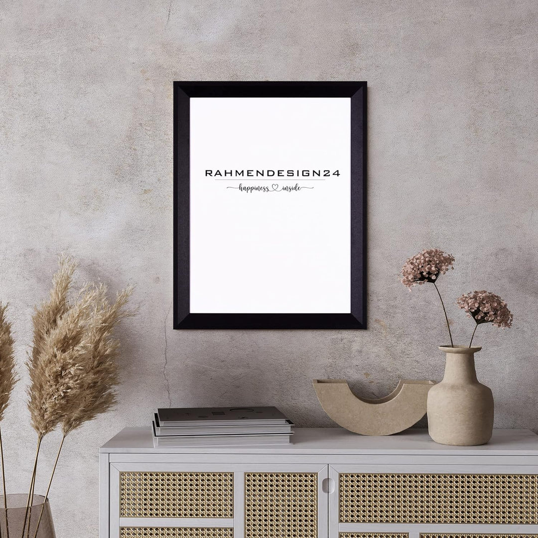 Rahmendesign24 Bilderrahmen Rio 45,7x60,9 Schwarz (matt) Fotorahmen, Wechselrahmen, Posterrahmen, Pu