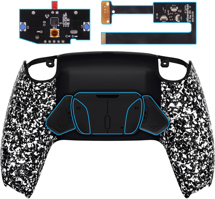 eXtremeRate Programmierbar RISE4 Remap Kit für ps5 Controller BDM-010/020,Remap Board&Rückplate Gehä