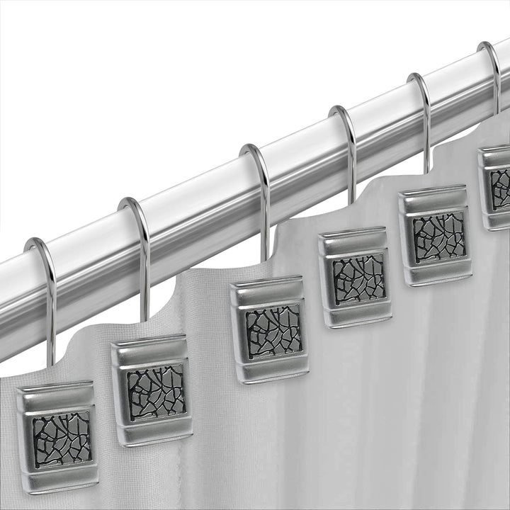 Popular Bath 233810 Sinatra Collection Duschvorhanghaken, Silber Silber Haken für Duschvorhang, Silb