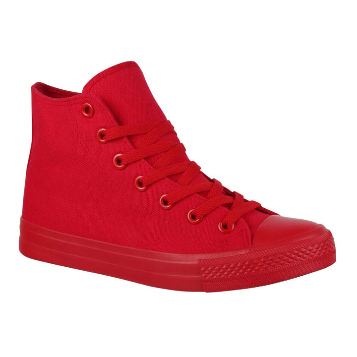 Elara Unisex Kult Sneaker | Bequeme Sportschuhe für Damen und Herren | High Top Textil Schuhe|Chunky