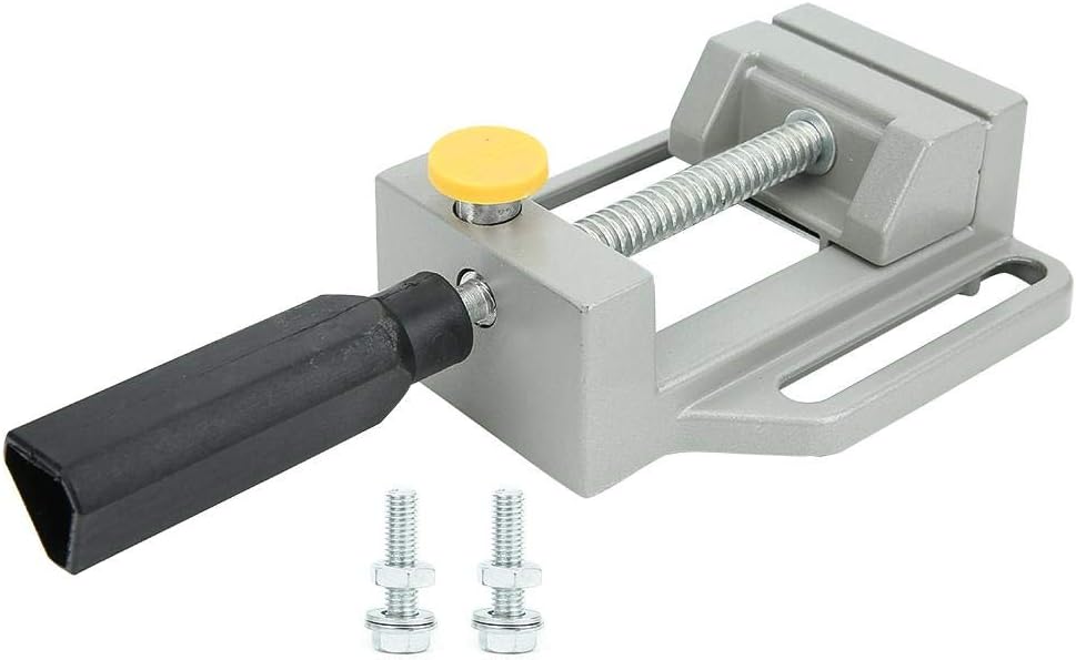 GOTOTOP Bohrmaschinen-Schraubstock, verstellbare Säule aus Aluminiumlegierung Bohrer-Schraubstock-Sc