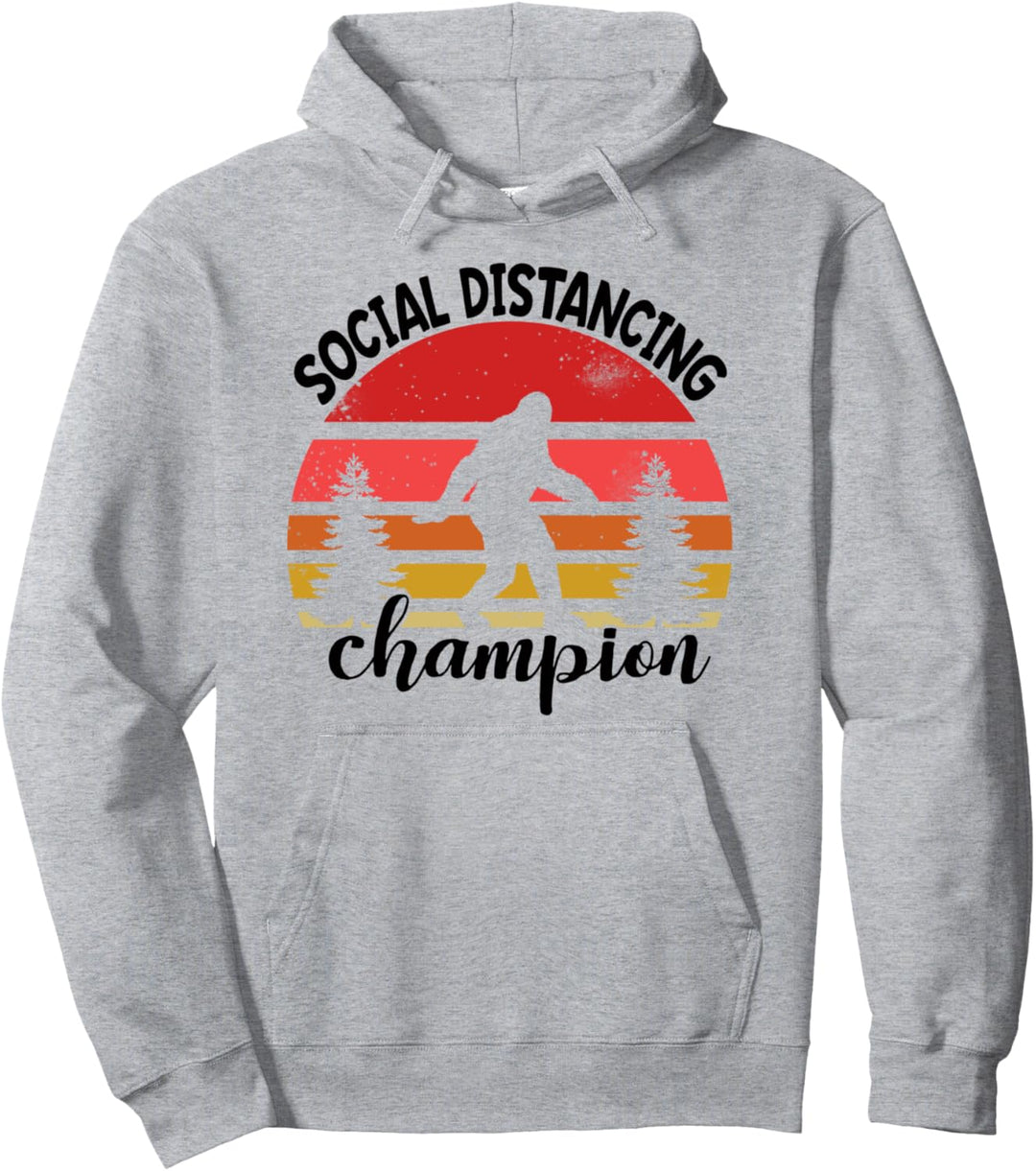 Social Distancing Champion Shirt BigFoot Camping Geschenk Pullover Hoodie