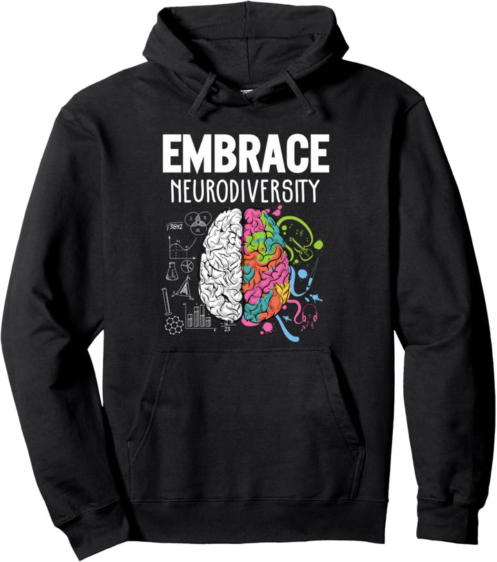 Embrace Neurodiversity Gehirn-Shirt Pullover Hoodie