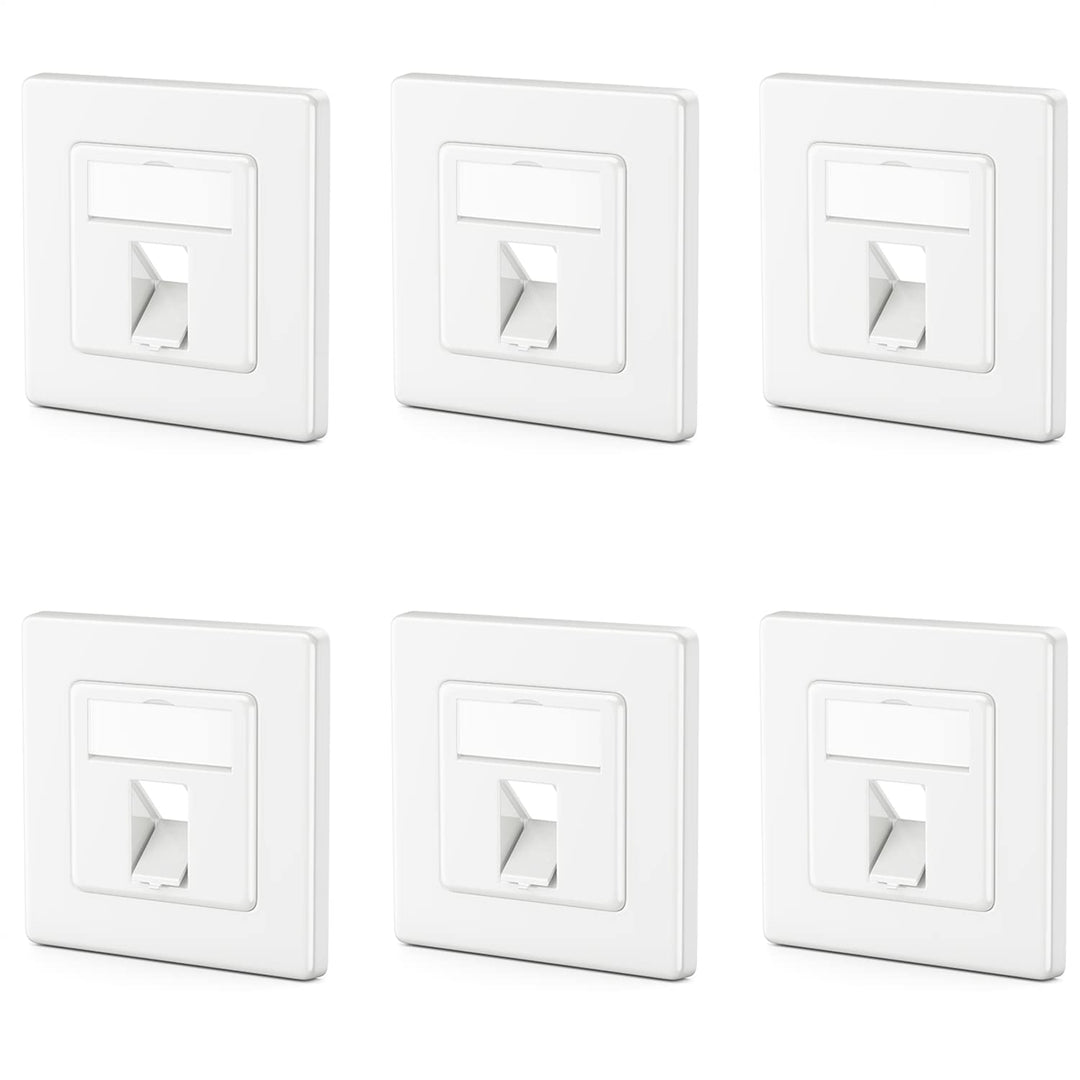 deleyCON 6x 1 Port Anschlussdose - Leerdose für Keystone Module - Datendose Unterputzdose - Auslass
