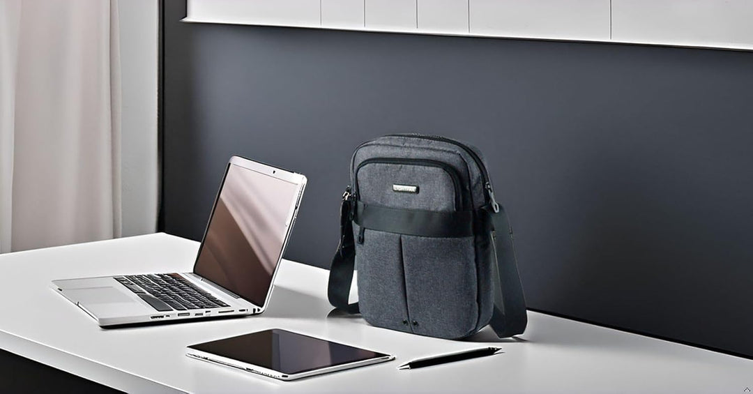 LIGHTPAK 46164 Umhängetasche Epsilon, Tragetasche mit Tablet PC-Fach, Verstellbarer Schultergurt, au