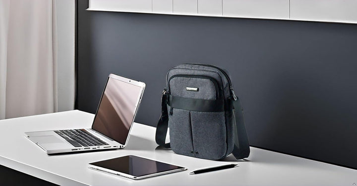 LIGHTPAK 46164 Umhängetasche Epsilon, Tragetasche mit Tablet PC-Fach, Verstellbarer Schultergurt, au
