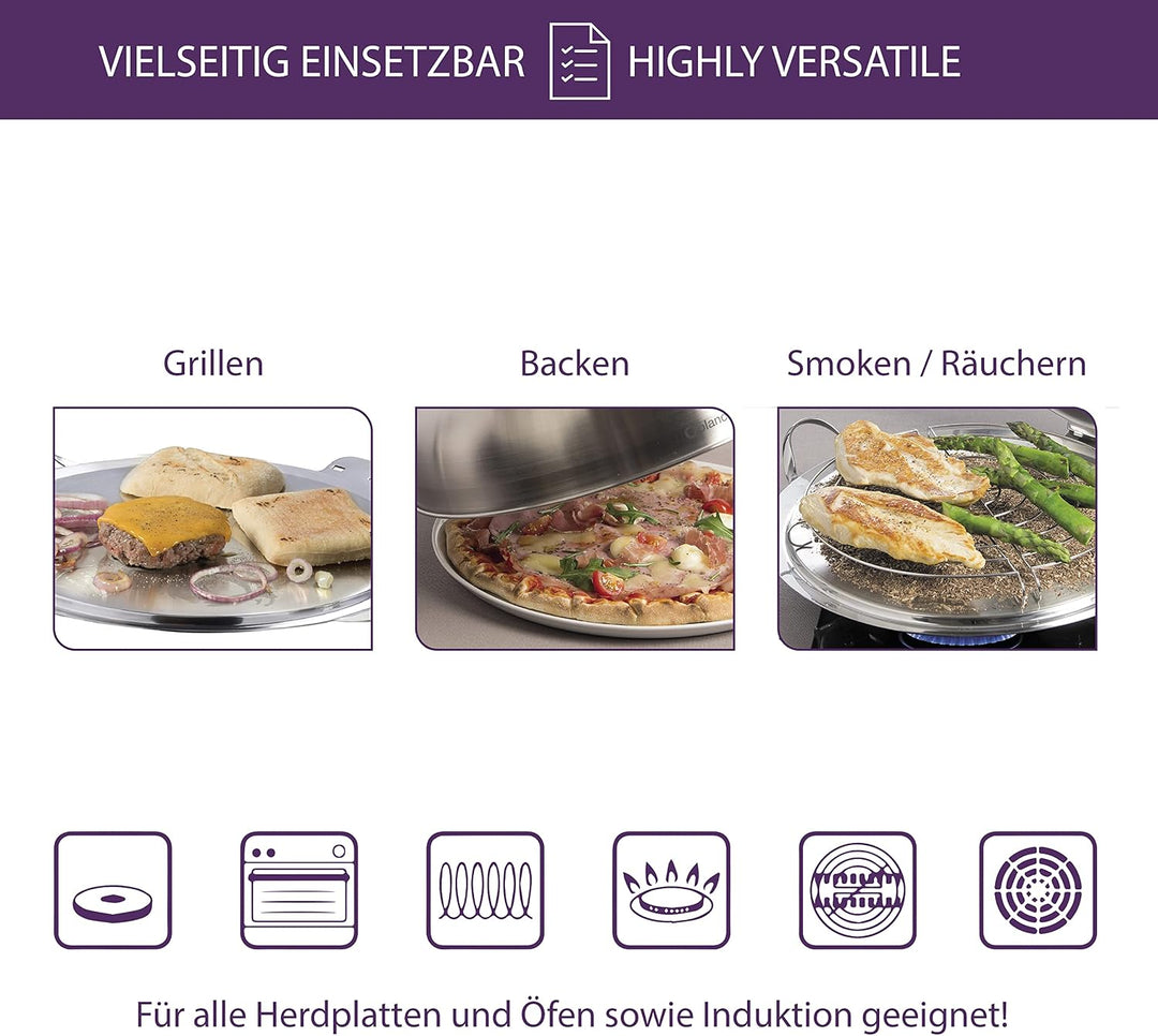 Mastrad O'Plancha Combo - Multifunktionspfanne und Grill - drinnen und draussen einsetzbar - passend