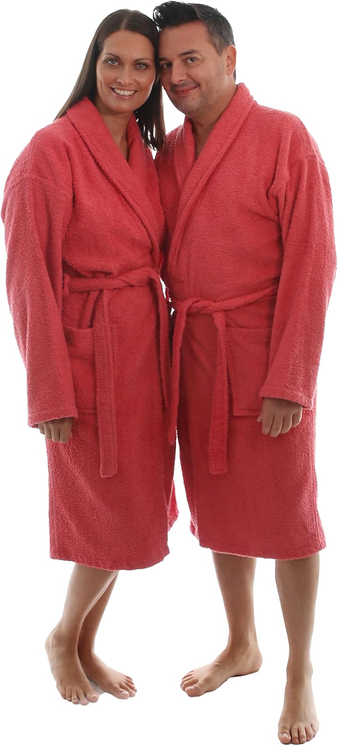 LEBENGOOD Bademantel für Damen, Herren, Unisex, Frottee 100% Baumwolle 400 gr, Flauschig, Kuschelig,