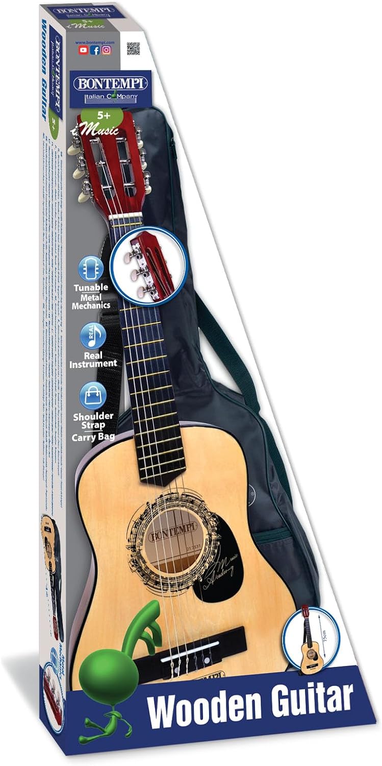 Bontempi 21 7531 Holzgitarre, Holz