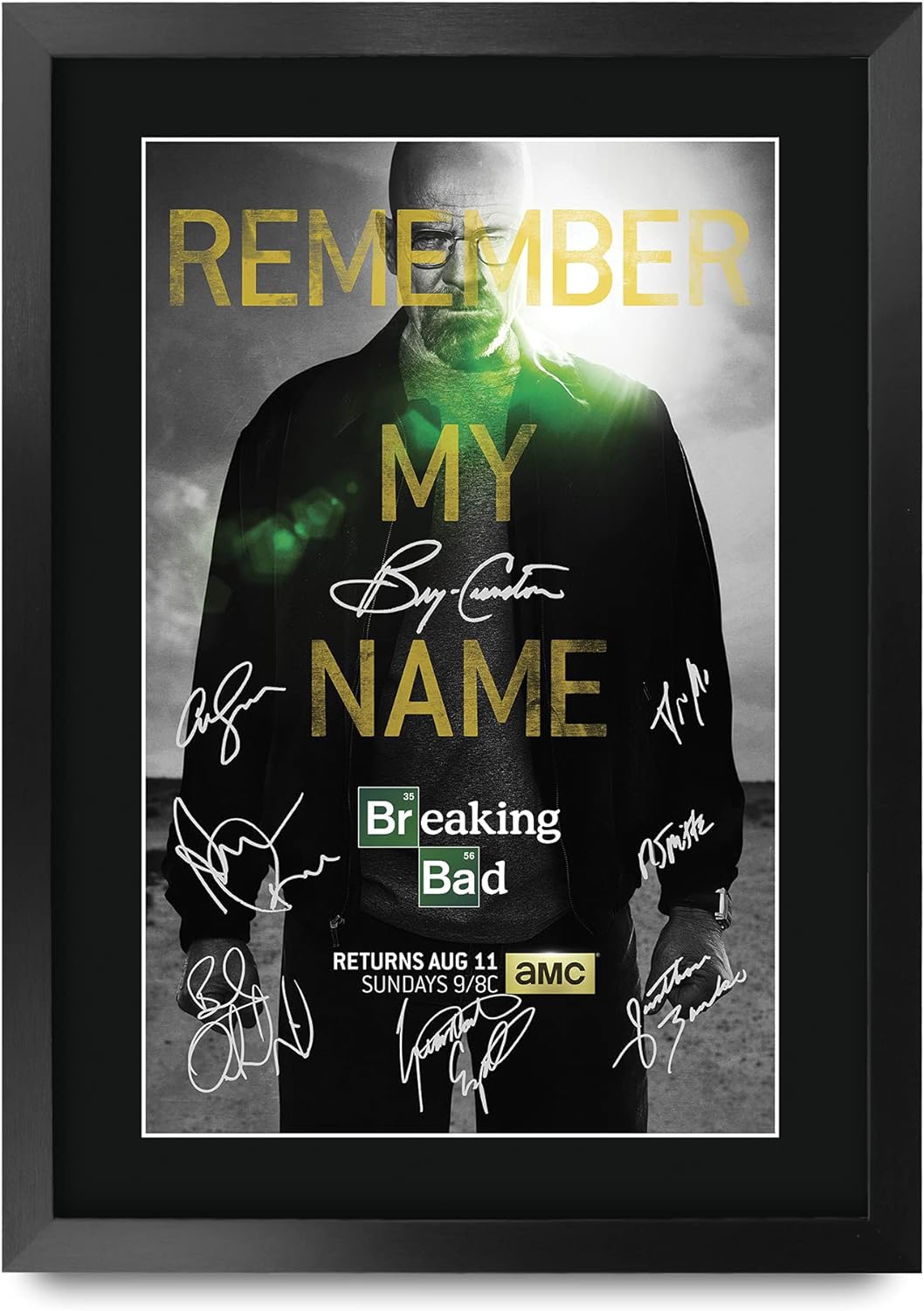 HWC Trading Breaking Bad A3 Gerahmte Signiert Gedruckt Autogramme Bild Druck-Fotoanzeige Geschenk Fü
