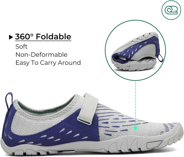 SAGUARO Badeschuhe für Herren Damen - 7/9 Drainagelöcher Schnelltrocknende rutschfest, Gr 35-48 45 E