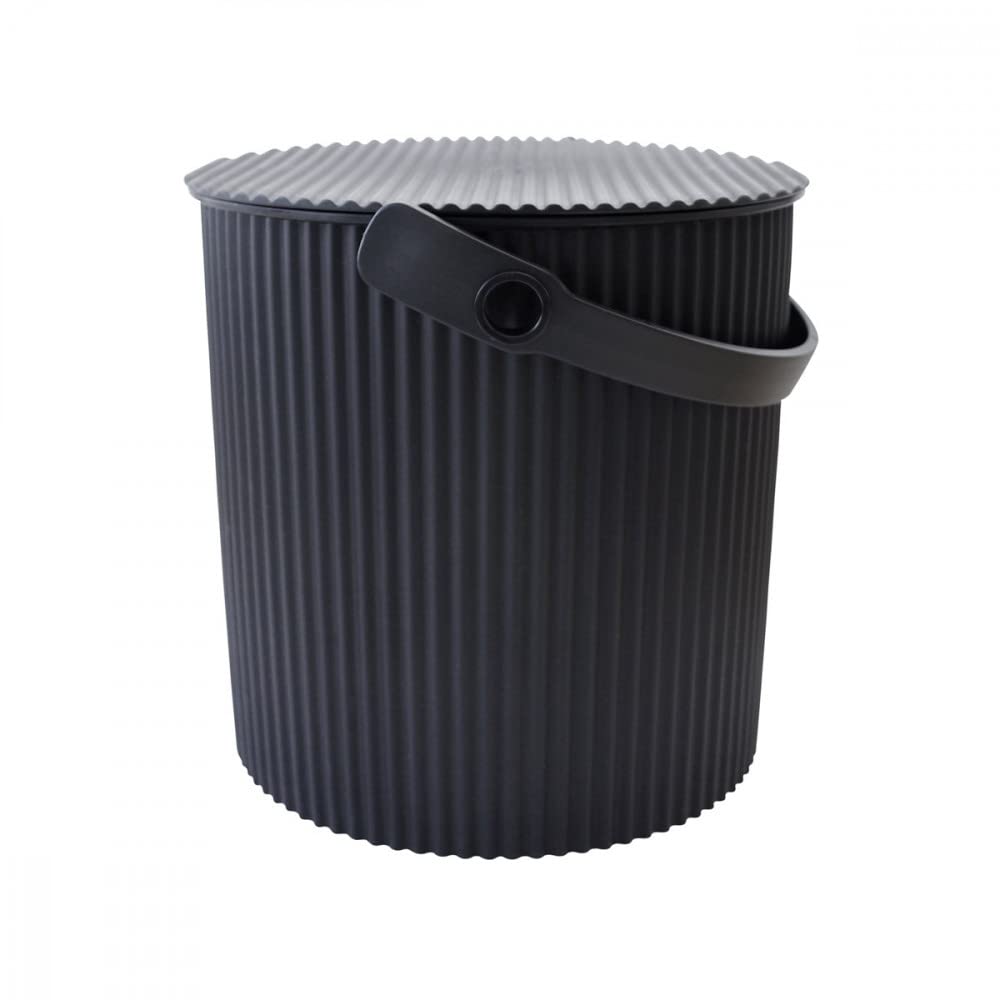 Hachiman Omnioutil Mittel 10 L Eimer mit Deckel Schwarz, Schwarz