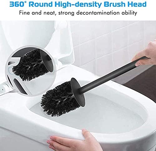 bgl Wandhalterung für WC-Bürste aus 304 Edelstahl, quadratisch Schwarz