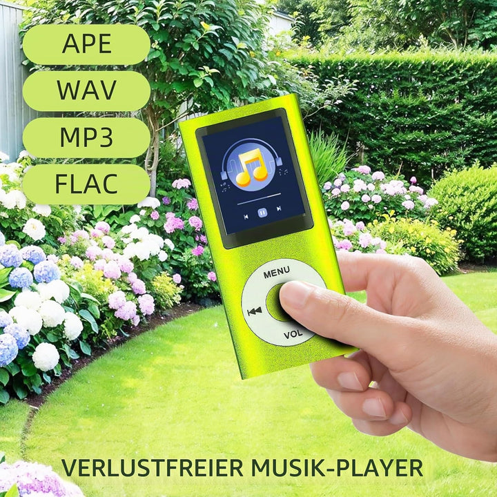 MP3-Player/MP4-Player Bluetooth 5.0, 1.8" Tragbarer HiFi-Musikplayer mit Verlustfreiem Sound und Lau