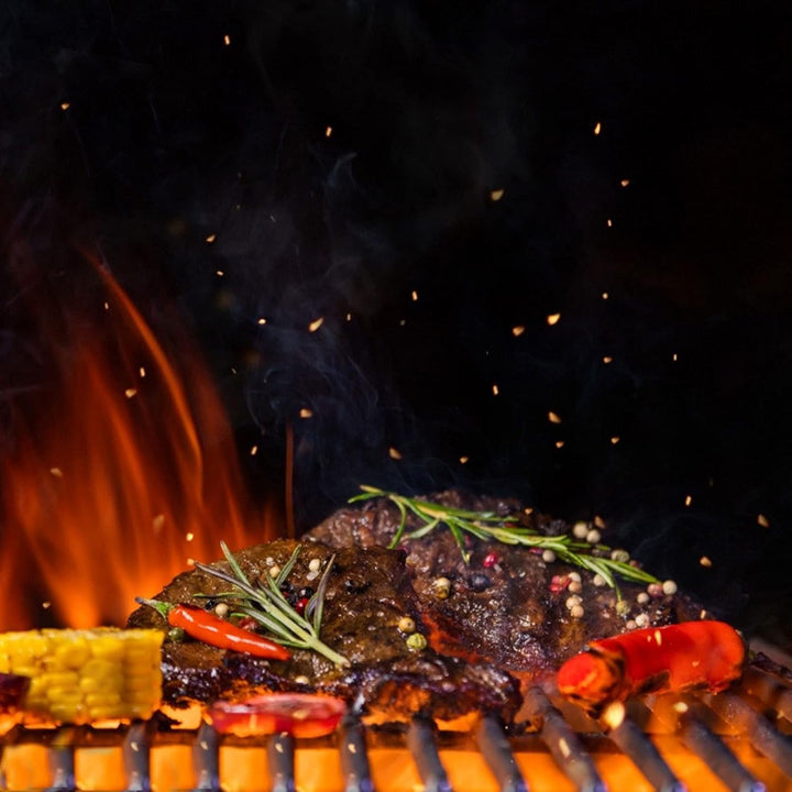 Grillrost Rund Ø 38cm, 11 Balken 3cm Abstand Edelstahl Grillroste BBQ Grill Zubehör für Rost, Grillg