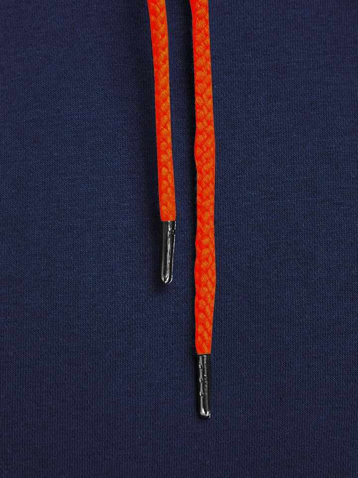 JACK & JONES Male Kapuzenpullover RDD Logo Kapuzenpullover S Navy Blazer (Shocking Orange/Reg), S Na