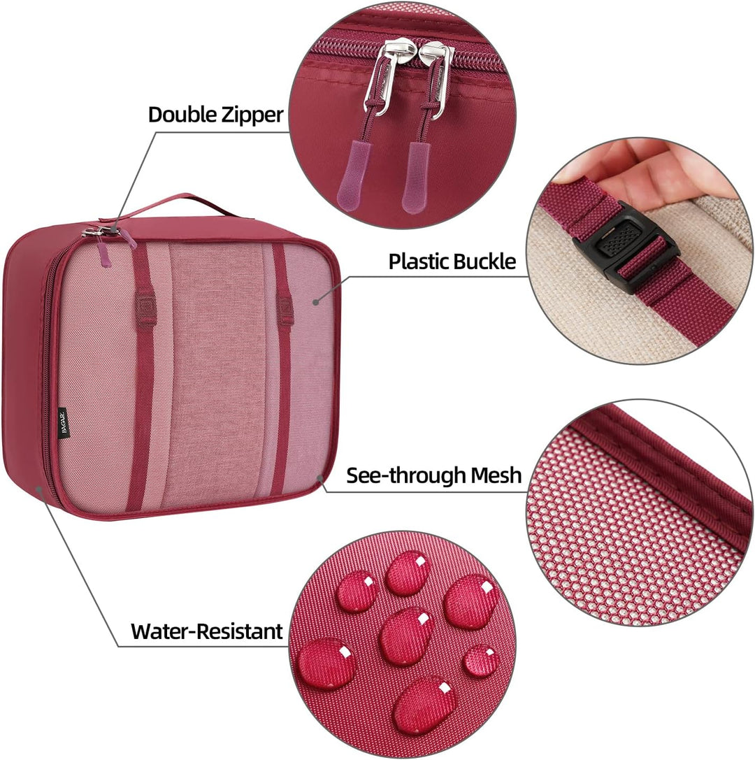 BAGAIL 10er-Set Packwürfel in verschiedenen Grössen Packorganizer für Reisezubehör Handgepäck Koffer