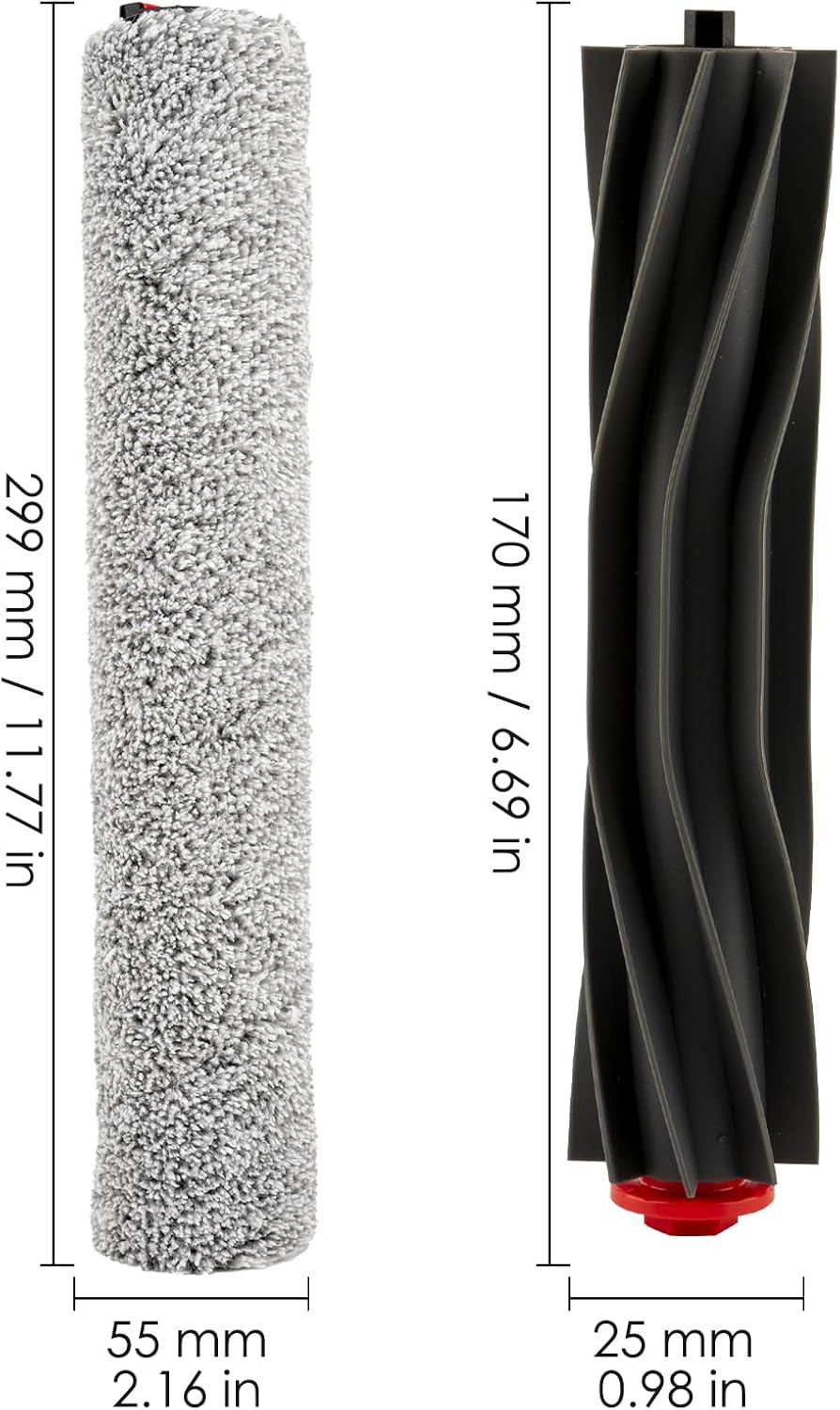 (2 Stück) Omni S1 Pro Ersatzbürstenrollen für den Eufy Omni S1 Pro Saugroboter, 1 Gummibürstenrolle,