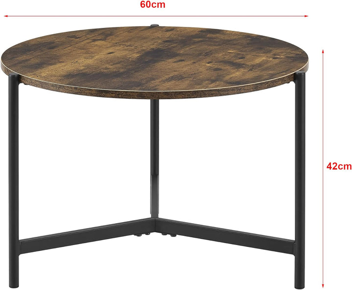 [en.casa] Couchtisch Køge Satztisch Wohnzimmertisch für Schlafzimmer Wohnzimmer mit Metallgestell ru