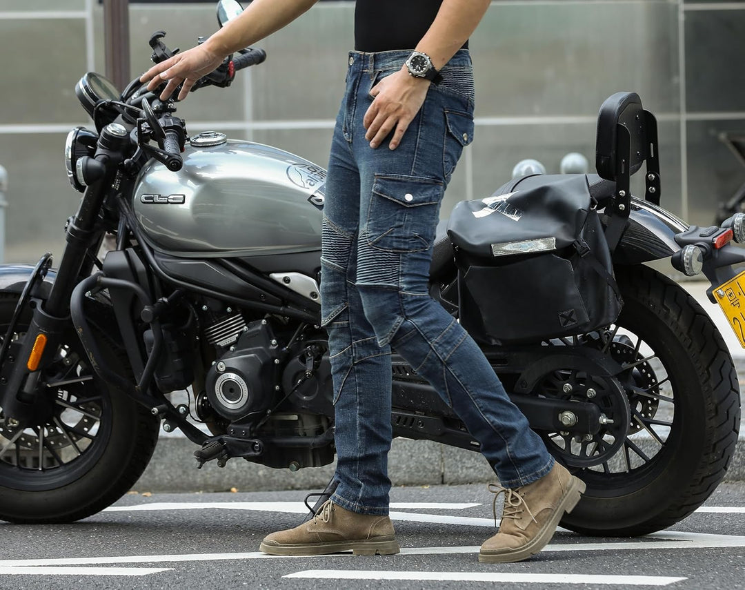 CTBQiTom Morradhose Herren Motorrad Hosen Motorrad Jeans Motorradhose Jeans Gepanzert mit CE Rüstung