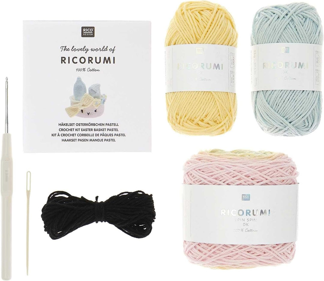Ricorumi Häkel-Set "Oster-Körbchen pastell", Pastell