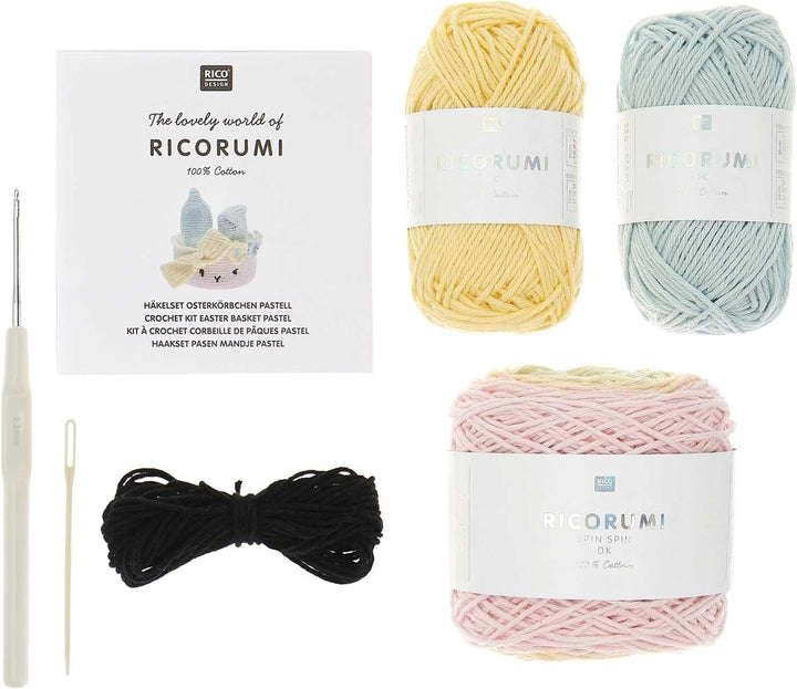 Ricorumi Häkel-Set "Oster-Körbchen pastell", Pastell
