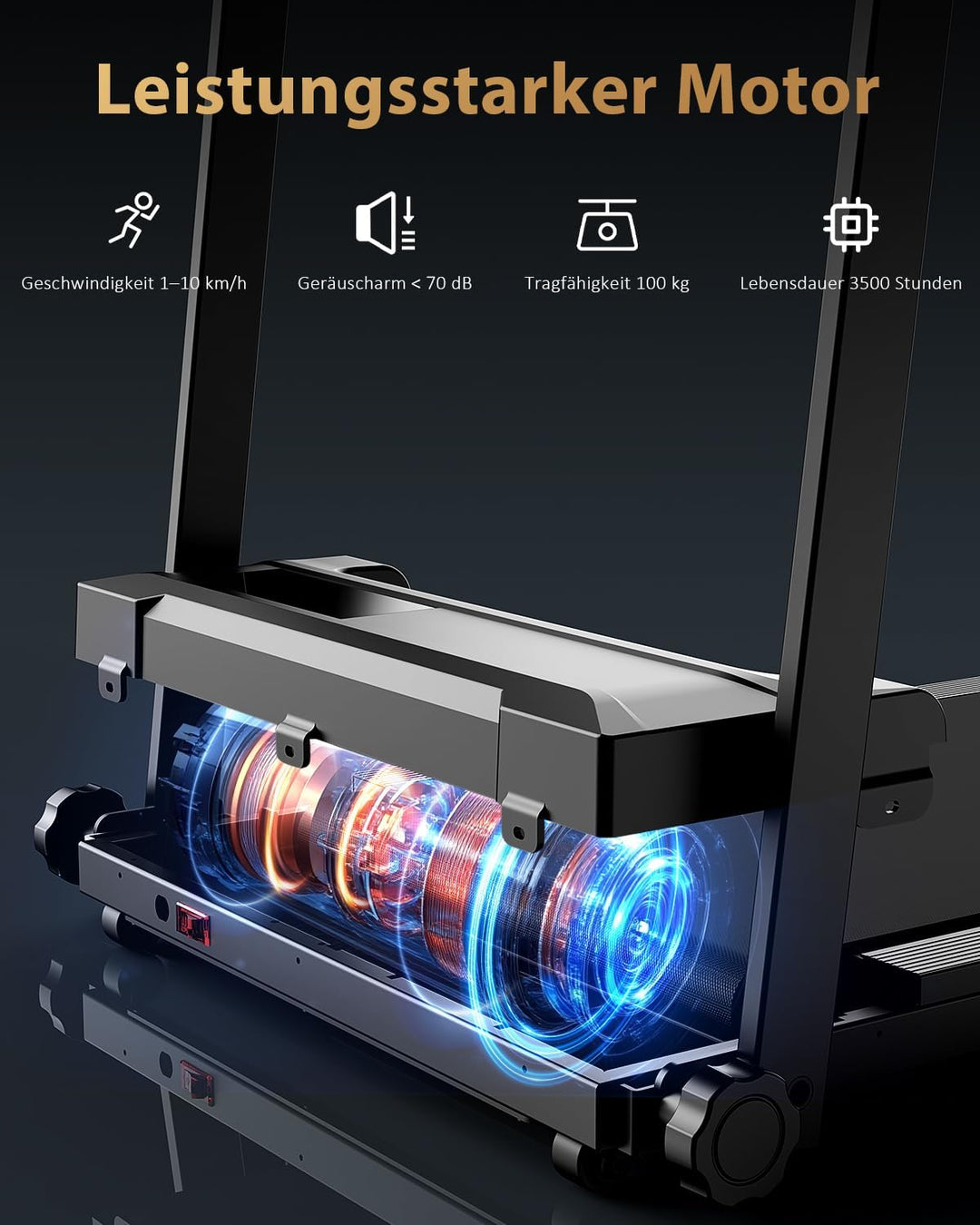 Laufband für Zuhause Walking Pad - Klappbar Laufbänder Elektrisches Laufbänder Schreibtisch Foldable