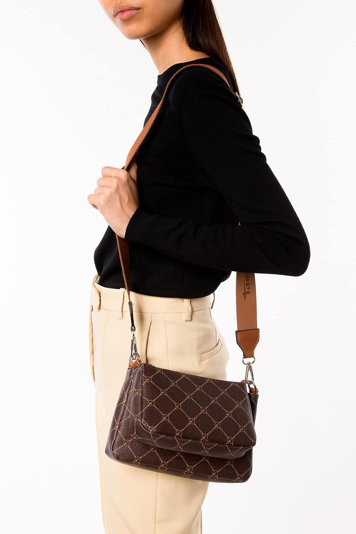 Tamaris Umhängetasche TAS Anastasia 31171 Damen Handtaschen Print Einheitsgrösse Brown/Cognac 207, E
