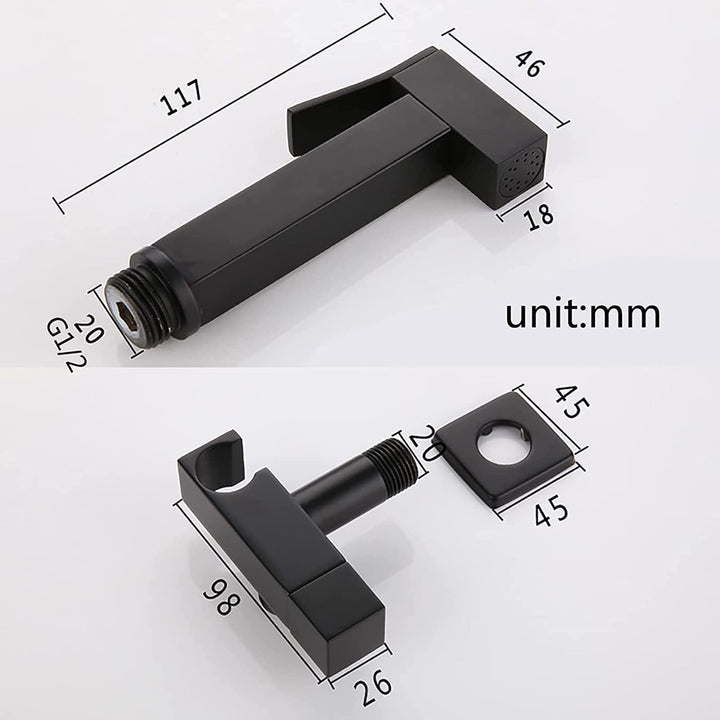 Bidet Handbrause Schwarz Toilette Bad Bidet Wandhalterung Bidet Sprayer Messing Bidet Armaturen WC K