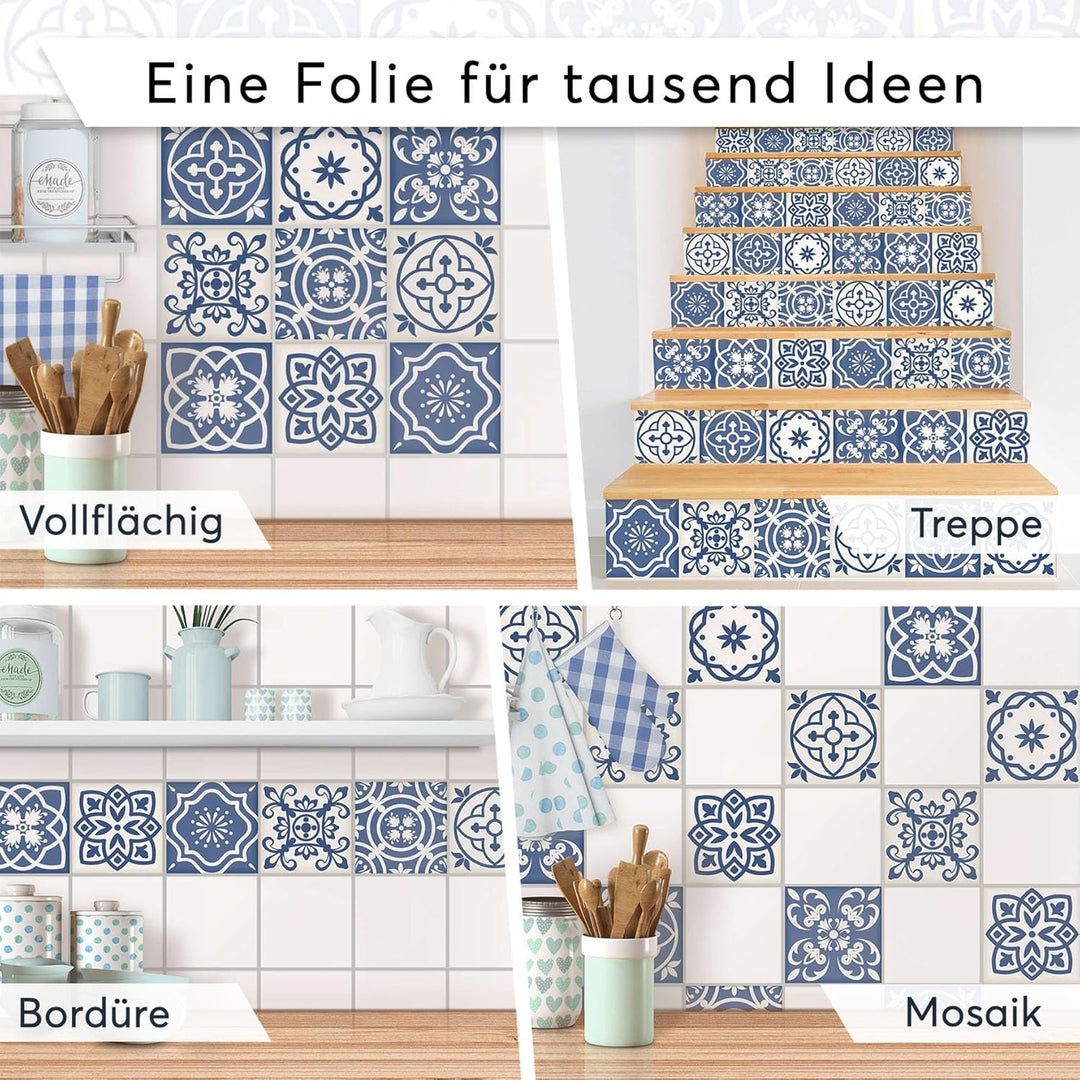 CREATISTO Klebefliesen Stickerfliesen Fliesenfolie - Aufkleber Folie für Fliesen I Klebefliesen Deko